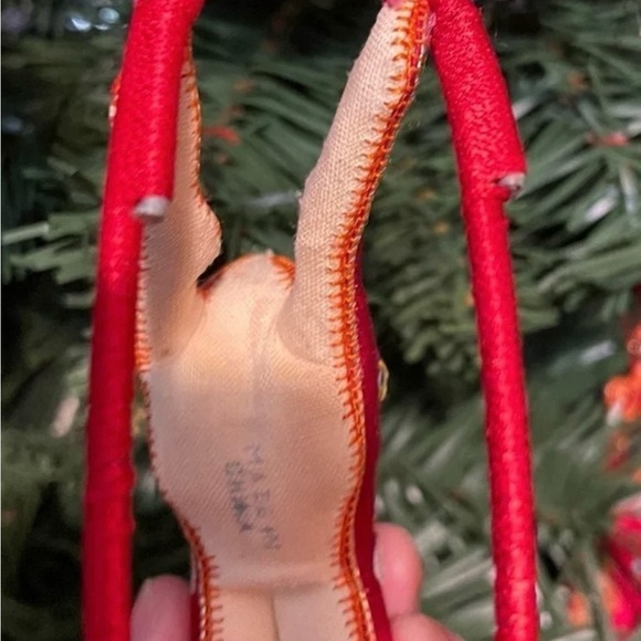 Rocking Reindeer • Vintage • Red • Christmas • Embroidery • Sequins• 7 Ornaments - Picture 11 of 14